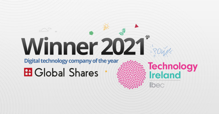 Illustration of Global Shares Winner Technology Ireland Company of the year 2021 by Technology Ireland IBEC