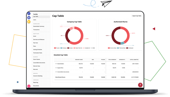 Share Plan Management software desktop screenshot