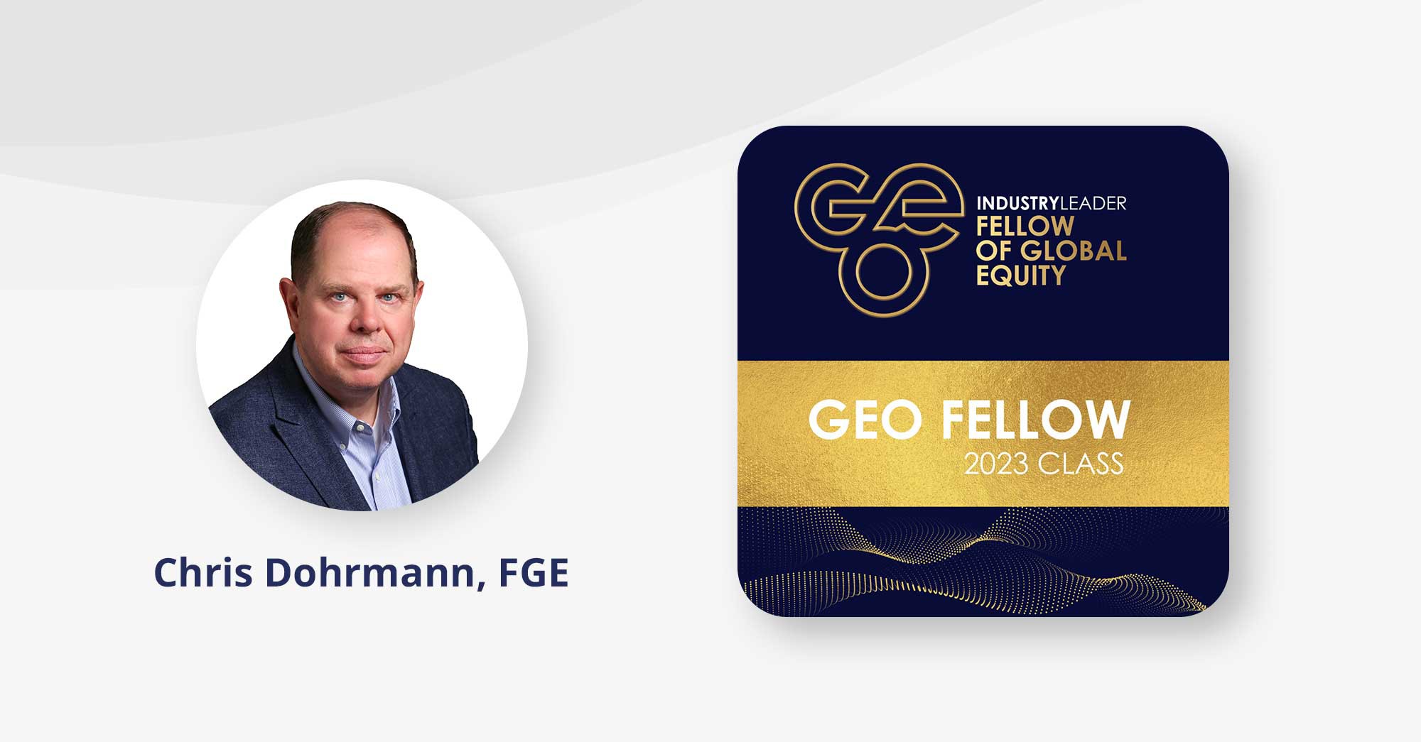 Congratulations Chris Dohrmann on being appointed a GEO Fellow